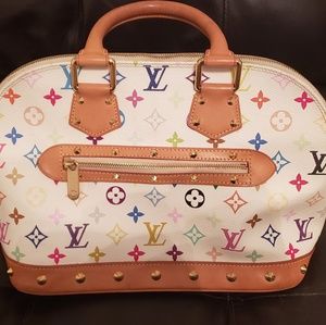 WHITE MULTI COLOR LOUIS VIOUTTON PURSE